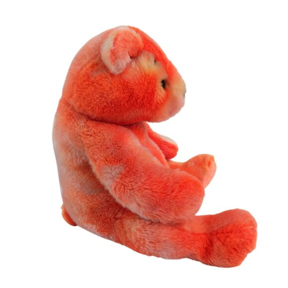 Ty Beanie Buddies Tangerine Orange Teddy Bear Plush 14" Stuffed Animal 2001 Vtg - Picture 3 of 8